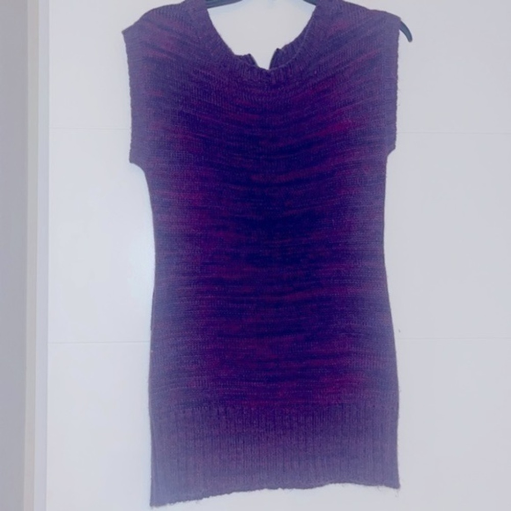 Purple sweater dress